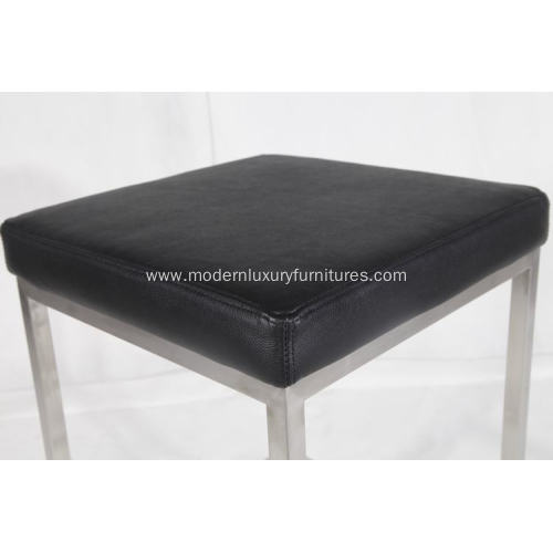 Knoll style leather bar chair